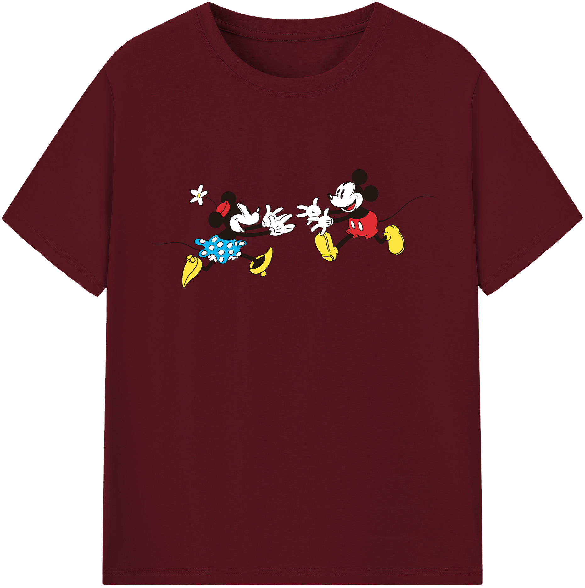 （画像用） ミッキーマウス Mickey Mouse 綿100％半袖Tシャツ（フロントプリント）
